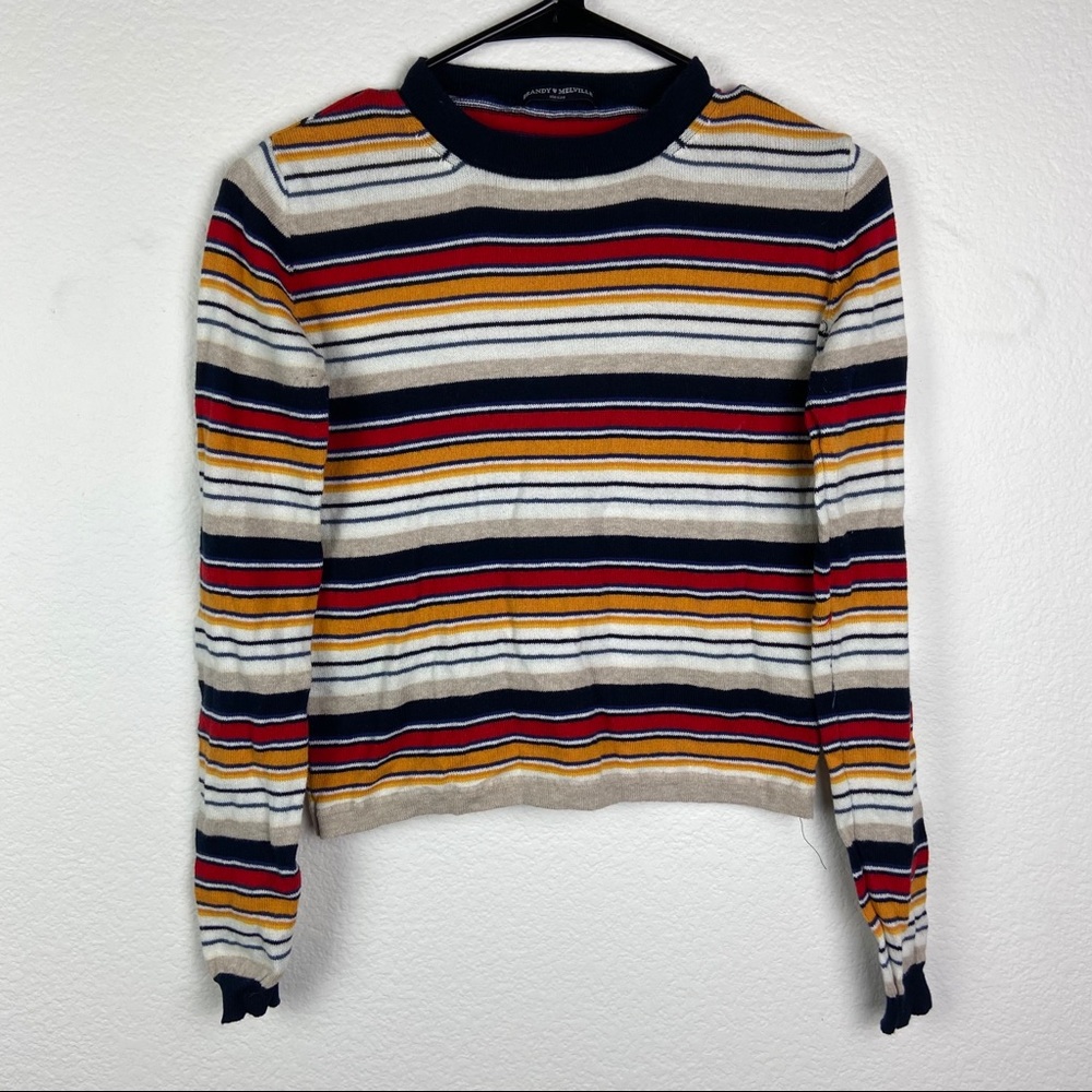 Brandy Melville Cropped Striped Sweater